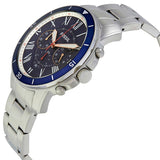 Fossil Grant Sport Chronograph Blue Dial Silver Steel Strap Watch for Men - FS5238 Authentic Buy Shop Now
