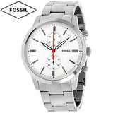 Fossil Townsman White Dial Silver Steel Strap Watch for Men - FS5346 Authentic Buy Shop Now