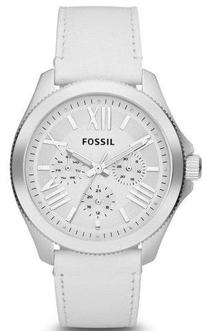 Fossil Cecile White Dial White Leather Strap Watch for Women - AM4484 Authentic Buy Shop Now