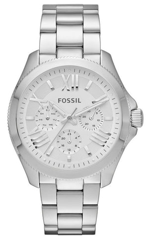Fossil Cecile Multifunction Silver Dial Silver Steel Strap Watch for Women - AM4509 Authentic Buy Shop Now