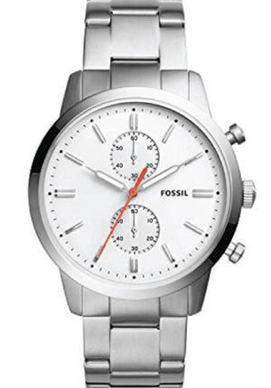 Fossil Townsman White Dial Silver Steel Strap Watch for Men - FS5346 Authentic Buy Shop Now