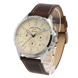 Fossil Forrester Chronograph White Dial Brown Leather Strap Watch for Men - FS5696 Authentic Buy Shop Now