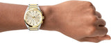 Fossil Everett Chronograph Gold Dial Two Tone Steel Strap Watch for Men - FS5796 Authentic Buy Shop Now