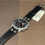 Fossil Retro Pilot Chronograph Black Dial Black Leather Strap Watch for Men - FS5806 Authentic Buy Shop Now