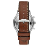 Fossil Retro Pilot Chronograph Silver Dial Brown Leather Strap Watch for Men - FS5809 Authentic Buy Shop Now