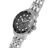 Fossil FB-01 Chronograph Black Dial Silver Steel Strap Watch for Men - FS5837 Authentic Buy Shop Now