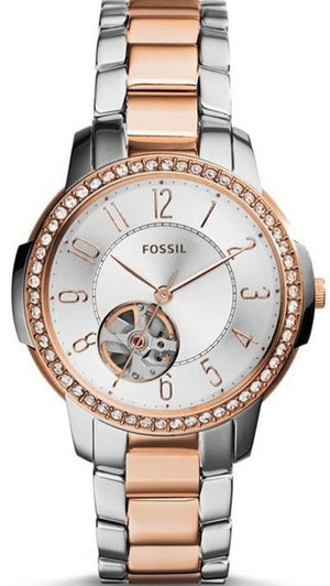 Fossil Architect Automatic Silver Dial Two Tone Steel Strap Watch for Women - ME3058 Authentic Buy Shop Now