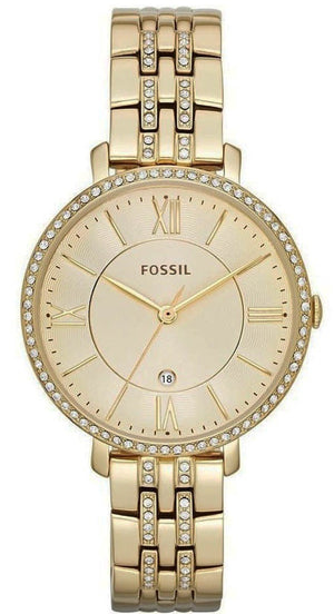 Fossil Jacqueline Gold Dial Gold Steel Strap Watch for Women - ES3547 Authentic Buy Shop Now