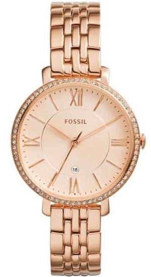 Fossil Jacqueline Rose Gold Dial Rose Gold Steel Strap Watch for Women - ES3632 Authentic Buy Shop Now