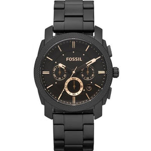 Fossil Machine Chronograph Black Dial Black Steel Strap Watch for Men - FS4682 Authentic Buy Shop Now