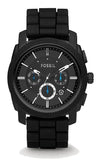 Fossil Machine Chronograph Black Dial Black Silicone Strap Watch for Men - FS4487 Authentic Buy Shop Now