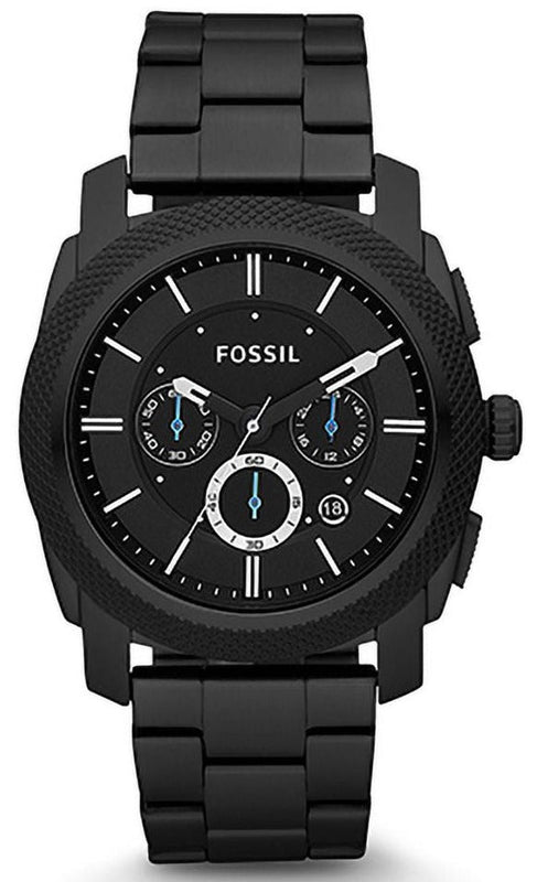 Fossil Machine Chronograph Black Dial Black Steel Strap Watch for Men - FS4552 Authentic Buy Shop Now