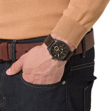 Fossil Machine Flight Chronograph Brown Dial Brown Leather Strap Watch for Men - FS4656 Authentic Buy Shop Now