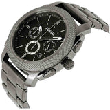 Fossil Machine Chronograph Black Dial Grey Steel Strap Watch for Men - FS4662 Authentic Buy Shop Now