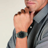 Fossil Machine Chronograph Black Dial Grey Steel Strap Watch for Men - FS4774 Authentic Buy Shop Now