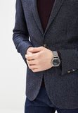 Fossil Machine Chronograph Black Dial Grey Steel Strap Watch for Men - FS4774 Authentic Buy Shop Now