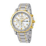 Fossil Dean Chronograph White Dial Silver Steel Strap Watch for Men - FS4795 Authentic Buy Shop Now