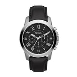 Fossil Grant Chronograph Black Dial Black Leather Strap Watch for Men - FS4812 Authentic Buy Shop Now