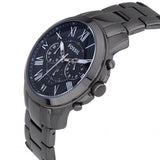 Fossil Grant Chronograph Blue Dial Grey Steel Strap Watch for Men - FS4831 Authentic Buy Shop Now