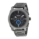 Fossil Machine Chronograph Brown Dial Grey Steel Strap Watch for Men - FS4931 Authentic Buy Shop Now