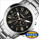 Fossil Grant Chronograph Black Dial Silver Steel Strap Watch for Men - FS4994 Authentic Buy Shop Now
