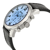 Fossil Pilot Chronograph Sky Blue Dial Black Leather Strap Watch for Men - FS5162 Authentic Buy Shop Now