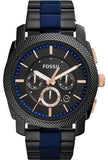 Fossil Machine Chronograph Black Dial Two Tone Steel Strap Watch for Men - FS5164 Authentic Buy Shop Now