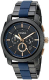 Fossil Machine Chronograph Black Dial Two Tone Steel Strap Watch for Men - FS5164 Authentic Buy Shop Now