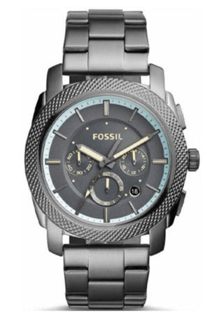 Fossil Machine Chronograph Grey Dial Grey Steel Strap Watch for Men - FS5172 Authentic Buy Shop Now