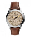 Fossil Grant Chronograph Brown Dial Brown Leather Strap Watch for Men - FS5214 Authentic Buy Shop Now