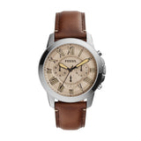 Fossil Grant Chronograph Brown Dial Brown Leather Strap Watch for Men - FS5214 Authentic Buy Shop Now
