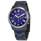 Fossil Grant Chronograph Blue Dial Blue Steel Strap Watch for Men - FS5230 Authentic Buy Shop Now