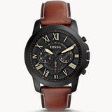 Fossil Grant Chronograph Black Dial Brown Leather Strap Watch for Men - FS5241 Authentic Buy Shop Now