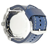 Fossil Machine Chronograph Blue Dial Blue Leather Strap Watch for Men - FS5262 Authentic Buy Shop Now