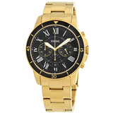 Fossil Inscription Automatic Black Dial Gold Steel Strap Watch for Men - FS5267 Authentic Buy Shop Now