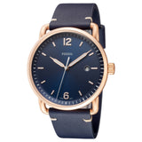 Fossil The Commuter Blue Dial Blue Leather Strap Watch for Men - FS5274 Authentic Buy Shop Now