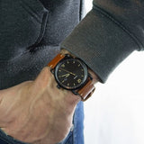 Fossil Commuter Three Hand Date Black Dial Brown Leather Strap Watch for Men - FS5276 Authentic Buy Shop Now