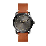 Fossil Commuter Three Hand Date Black Dial Brown Leather Strap Watch for Men - FS5276 Authentic Buy Shop Now