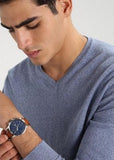 Fossil Townsman Chronograph Blue Dial Brown Leather Strap Watch for Men - FS5279 Authentic Buy Shop Now