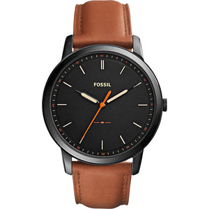Fossil The Minimalist Black Dial Brown Leather Strap Watch for Men - FS5305 Authentic Buy Shop Now