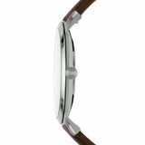 Fossil Minimalist Off White Dial Brown Leather Strap Watch for Men - FS5306 Authentic Buy Shop Now