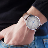Fossil Minimalist Off White Dial Brown Leather Strap Watch for Men - FS5306 Authentic Buy Shop Now