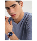 Fossil Commuter Blue Dial Blue Leather Strap Watch for Men - FS5325 Authentic Buy Shop Now