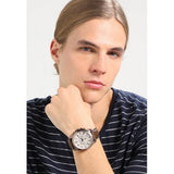 Fossil Grant Chronograph White Dial Brown Leather Strap Watch for Men - FS5344 Authentic Buy Shop Now