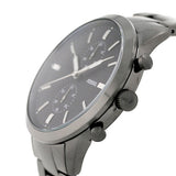 Fossil Townsman Chronograph Black Dial Silver Steel Strap Watch for Men - FS5349 Authentic Buy Shop Now