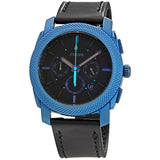 Fossil Machine Chronograph Black Dial Black Leather Strap Watch for Men - FS5361 Authentic Buy Shop Now