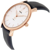Fossil The Minimalist Slim White Dial Blue Leather Strap Watch for Men - FS5371 Authentic Buy Shop Now