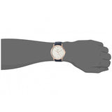 Fossil The Minimalist Slim White Dial Blue Leather Strap Watch for Men - FS5371 Authentic Buy Shop Now