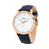 Fossil The Minimalist Slim White Dial Blue Leather Strap Watch for Men - FS5371 Authentic Buy Shop Now