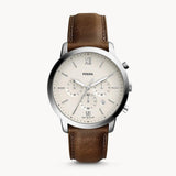 Fossil Neutra Chronograph White Dial Brown Leather Strap Watch for Men - FS5380 Authentic Buy Shop Now